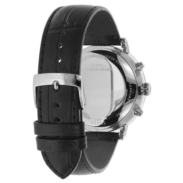 Tissot Carson Premium Chronograph Black Dial Black Leather Strap Watch For Men - T122.417.16.051.00 Buy Now By Tissot