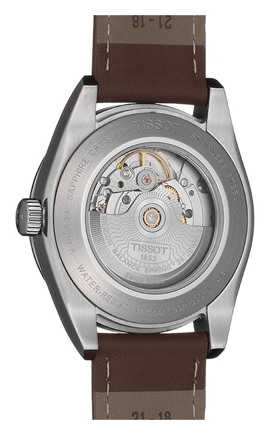 Tissot Gentleman Powermatic 80 Silicium Blue Dial Brown Leather Strap Watch For Men - T127.407.16.041.00 Buy Now By Tissot