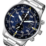 Citizen Eco Drive Chronograph Blue Dial Silver Stainless Steel Watch For Men - CA0690-88L Buy Now By Citizen