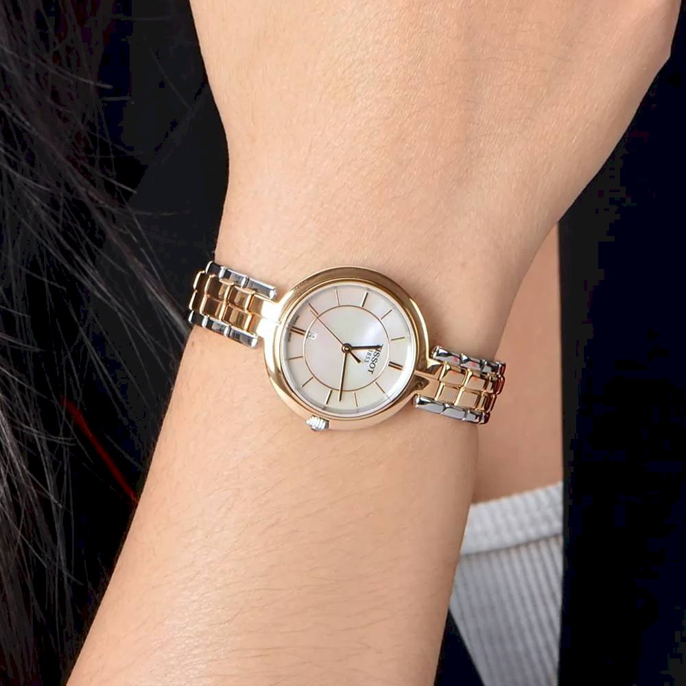 Tissot T Lady Flamingo Mother of Pearl White Dial Two Tone Steel Strap Watch For Women - T094.210.22.111.00 Buy Now By Tissot
