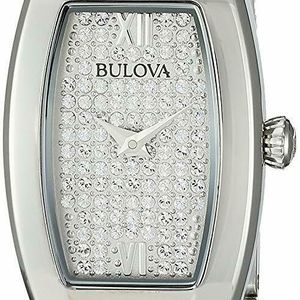 Bulova Crystal Collection Silver Dial Silver Steel Strap Watch for Women - 96L235 Buy Now By Bulova
