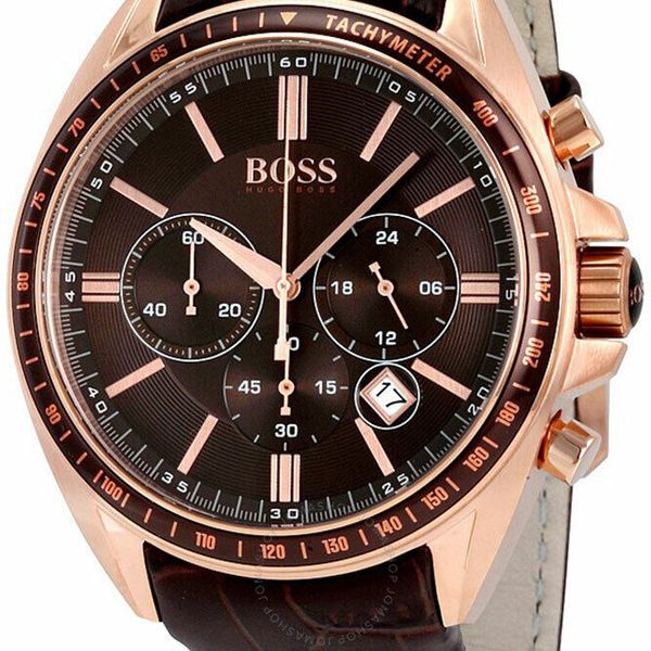Hugo Boss Driver Sport Chronograph Brown Dial Brown Leather Strap Watch for Men - 1513093 Buy Now By Hugo Boss