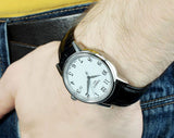 Tissot T Classic Carson White Dial Black Leather Strap Watch for Men - T085.410.16.013.00 Buy Now By Tissot