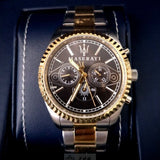 Maserati Competizione Chronograph Black Dial Two Tone Steel Strap Watch For Men - R8853100016 Buy Now By Maserati