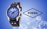 Fossil Coachman Chronograph Blue Dial Black Leather Strap Watch for Men - CH2564 Buy Now By Fossil