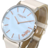 Coach Perry Blue Mother of Pearl Dial White Leather Strap Watch for Women - 14503270 Buy Now By Coach