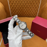 Cartier Ballon Bleu De Cartier Diamonds Silver Dial Silver Steel Strap Watch for Women - W4BB0022 Buy Now By Cartier