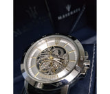 Maserati Ingegno Automatic Black Skeleton Dial Black Leather Strap Watch For Men - R8821119002 Buy Now By Maserati