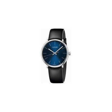 Calvin Klein High Noon Quartz Blue Dial Black Leather Strap Watch for Men - K8M211CN Buy Now By Calvin Klein