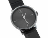 Calvin Klein Accent Black Dial Black Leather Strap Watch for Women - K2Y2Y1C3 Buy Now By Calvin Klein