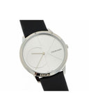 Calvin Klein Minimal Silver Dial Black Leather Strap Watch for Men - K3M211CY Buy Now By Calvin Klein