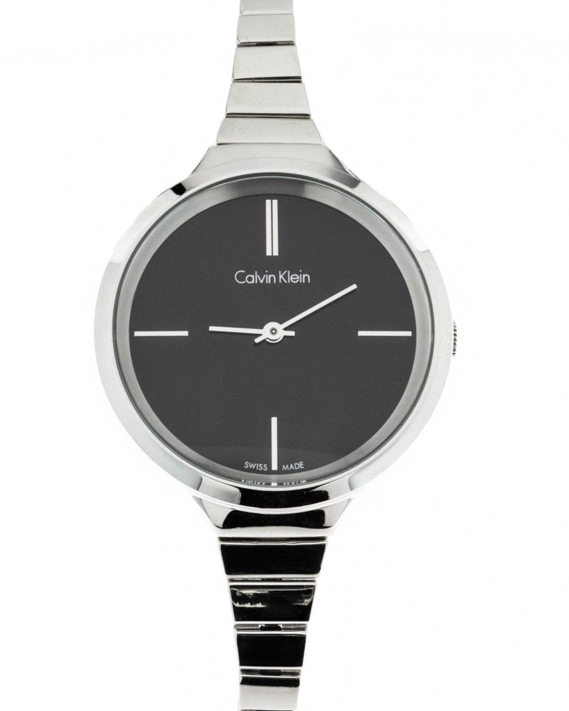 Calvin Klein Lively Black Dial Silver Steel Strap Watch for Women - K4U23121 Buy Now By Calvin Klein