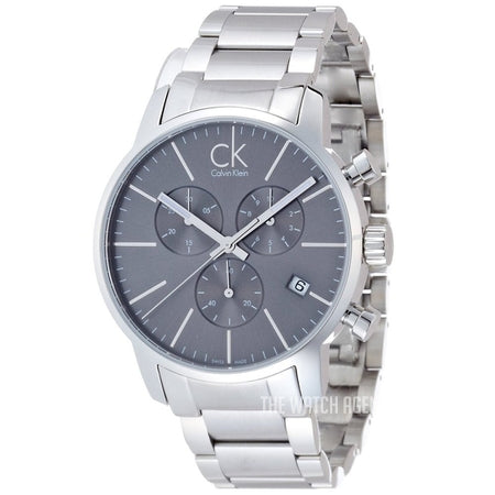 Calvin Klein City Chronograph Black Dial Silver Steel Strap Watch for Men - K2G27143 Buy Now By Calvin Klein
