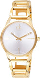 Calvin Klein Stately Silver Dial Gold Steel Strap Watch for Women - K3G23526 Buy Now By Calvin Klein