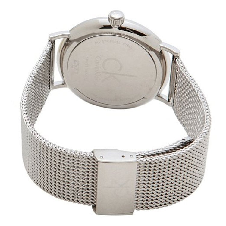 Calvin Klein Surround Black Dial Silver Mesh Bracelet Watch for Men - K3W21121 Buy Now By Calvin Klein