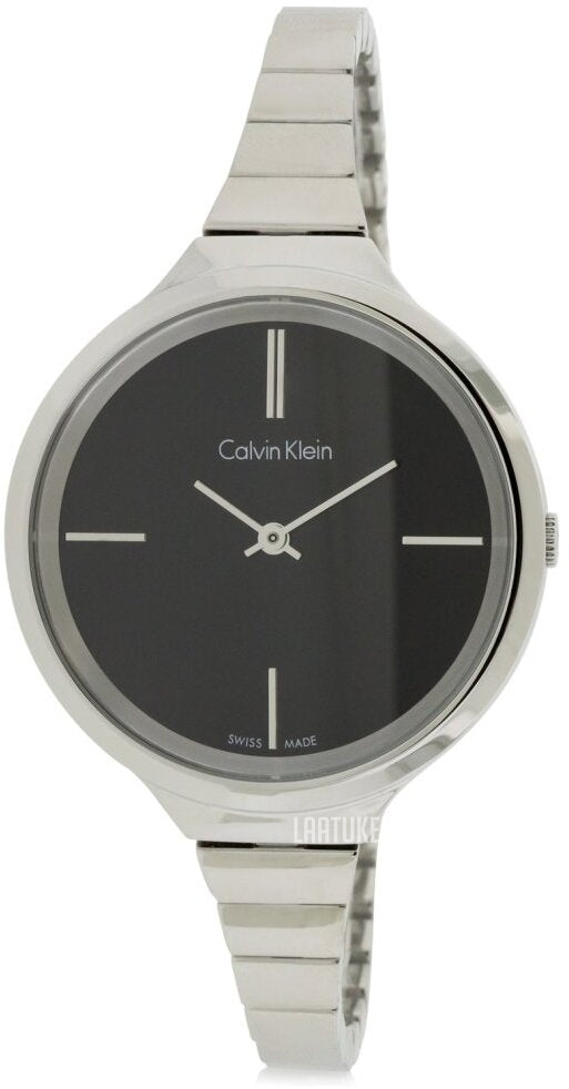 Calvin Klein Lively Black Dial Silver Steel Strap Watch for Women - K4U23121 Buy Now By Calvin Klein