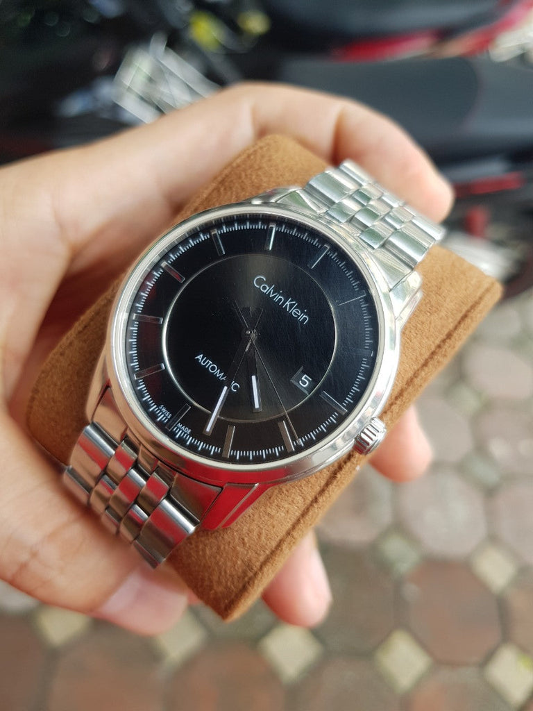 Calvin Klein Infinity Black Dial Silver Steel Strap Watch for Men - K5S34141 Buy Now By Calvin Klein