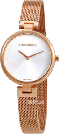 Calvin Klein Authentic Silver Dial Rose Gold Mesh Bracelet Watch for Women - K8G23626 Buy Now By Calvin Klein