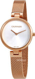 Calvin Klein Authentic Silver Dial Rose Gold Mesh Bracelet Watch for Women - K8G23626 Buy Now By Calvin Klein