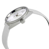 Calvin Klein Accent Silver Dial White Leather Strap Watch for Women - K2Y2Y1KW Buy Now By Calvin Klein