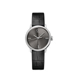 Calvin Klein Grey Dial Black Leather Strap Watch for Women - K2Y2Y1CU Buy Now By Calvin Klein