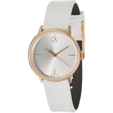 Calvin Klein Accent White Dial White Leather Strap Watch for Women - K2Y2Y6K6 Buy Now By Calvin Klein