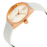 Calvin Klein Accent White Dial White Leather Strap Watch for Women - K2Y2Y6K6 Buy Now By Calvin Klein