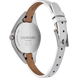 Calvin Klein Rebel White Dial White Leather Strap Watch for Women - K8P231L6 Buy Now By Calvin Klein
