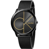 Calvin Klein Minimal Black Dial Black Mesh Bracelet Watch for Men - K3M214X1 Buy Now By Calvin Klein