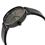 Calvin Klein Boost Black Dial Black Leather Strap Watch for Men - K7Y214CL Buy Now By Calvin Klein