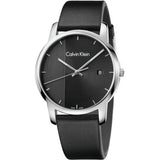 Calvin Klein City Quartz Black Dial Black Leather Strap Watch for Men - K2G2G1C1 Buy Now By Calvin Klein