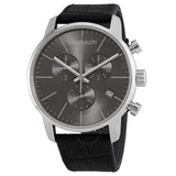Calvin Klein City Chronograph Black Dial Black Leather Strap Watch for Men - K2G271C3 Buy Now By Calvin Klein