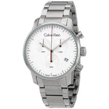 Calvin Klein City Chronograph White Dial Silver Steel Strap Watch for Men - K2G271Z6 Buy Now By Calvin Klein