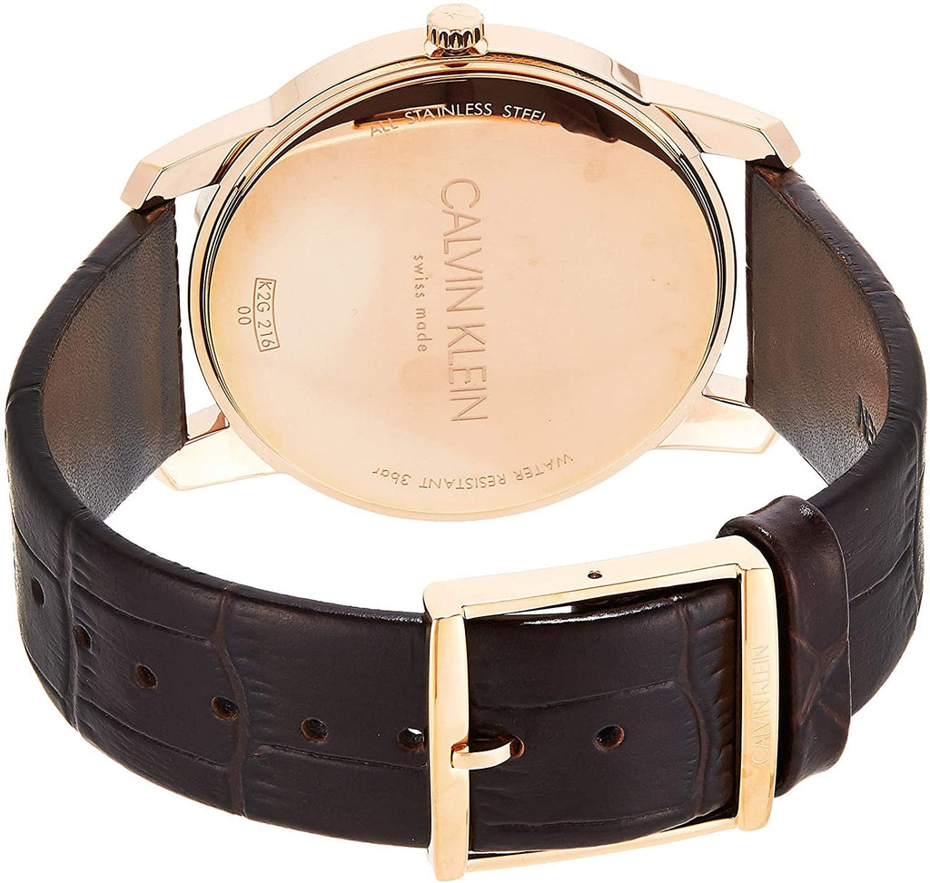 Calvin Klein City White Dial Brown Leather Strap Watch for Men - K2G21629 Buy Now By Calvin Klein