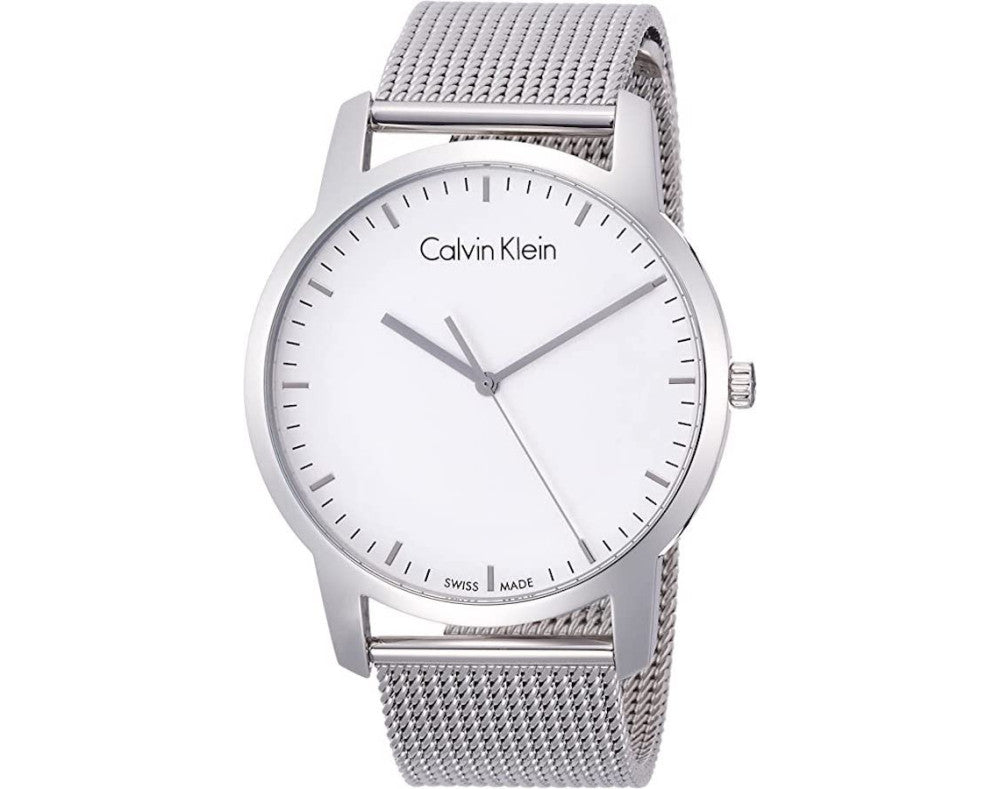 Calvin Klein City Chronograph White Dial Silver Mesh Bracelet Watch for Men - K2G2G126 Buy Now By Calvin Klein