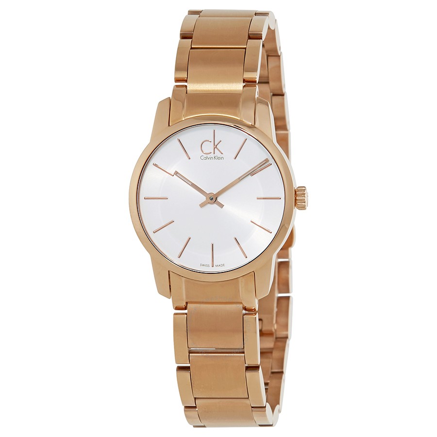 Calvin Klein City White Mother of Pearl Dial Rose Gold Steel Strap Watch for Women - K2G23646 Buy Now By Calvin Klein