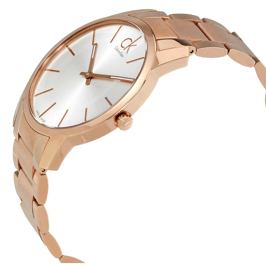 Calvin Klein City White Mother of Pearl Dial Rose Gold Steel Strap Watch for Women - K2G23646 Buy Now By Calvin Klein