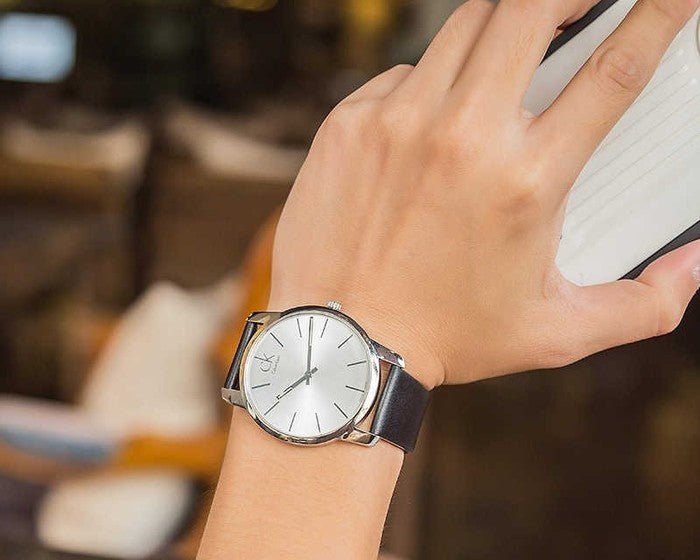 Calvin Klein City White Dial Black Leather Strap Watch For Men - K2G211C6 Buy Now By Calvin Klein