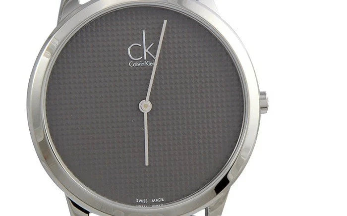 Calvin Klein Minimalist Black Dial Silver Mesh Bracelet Watch for Men - K3M2112X Buy Now By Calvin Klein