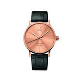 Calvin Klein Post Minimal Rose Gold Dial Black Leather Strap Watch for Men - K7621201 Buy Now By Calvin Klein