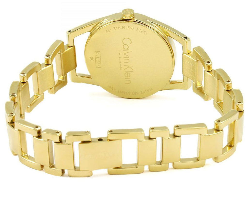Calvin Klein Dainty White Dial Gold Steel Strap Watch for Women - K7L23546 Buy Now By Calvin Klein