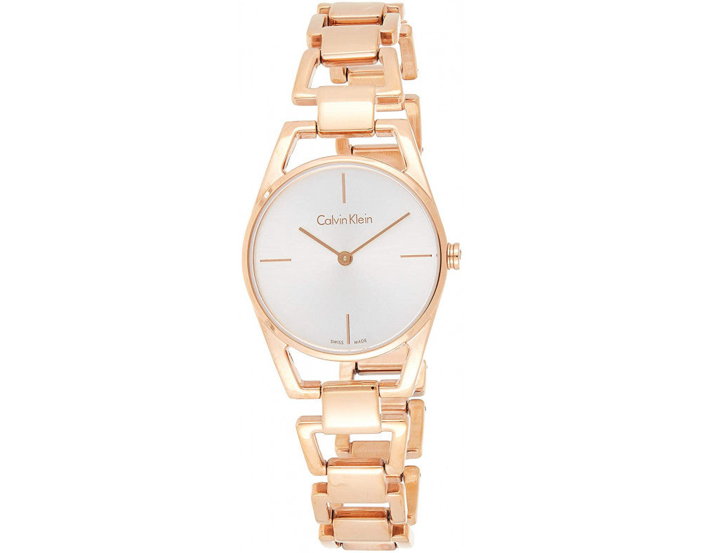 Calvin Klein Dainty White Dial Rose Gold Steel Strap Watch for Women - K7L23646 Buy Now By Calvin Klein