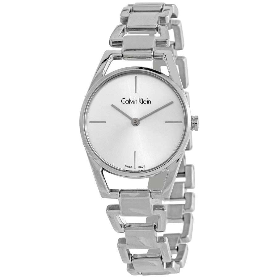 Calvin Klein Dainty Silver Dial Silver Steel Strap Watch for Women - K7L23146 Buy Now By Calvin Klein