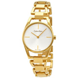 Calvin Klein Dainty White Dial Gold Steel Strap Watch for Women - K7L23546 Buy Now By Calvin Klein