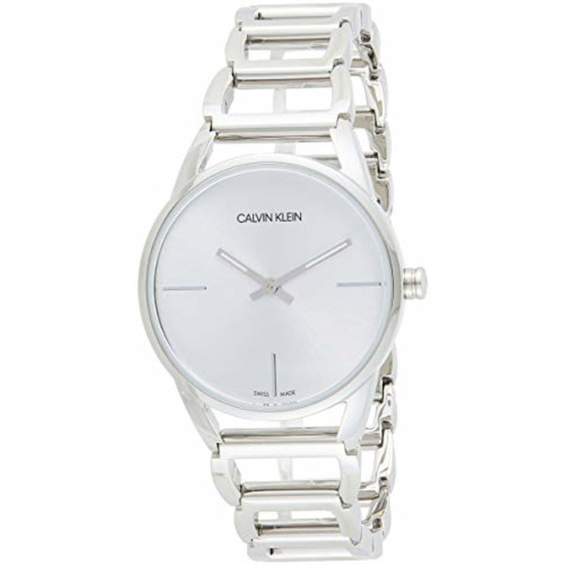Calvin Klein Stately White Dial Silver Steel Strap Watch for Women - K3G23126 Buy Now By Calvin Klein