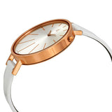 Calvin Klein Equal Silver Dial White Leather Strap Watch for Women - K3E236L6 Buy Now By Calvin Klein