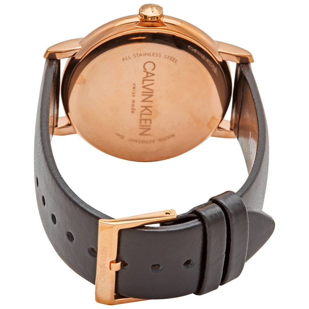 Calvin Klein Posh Silver Dial Brown Leather Strap Watch for Men - K8Q316G6 Buy Now By Calvin Klein