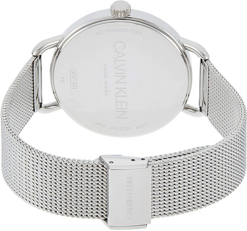 Calvin Klein City Chronograph White Dial Silver Mesh Bracelet Watch for Men - K2G27126 Buy Now By Calvin Klein