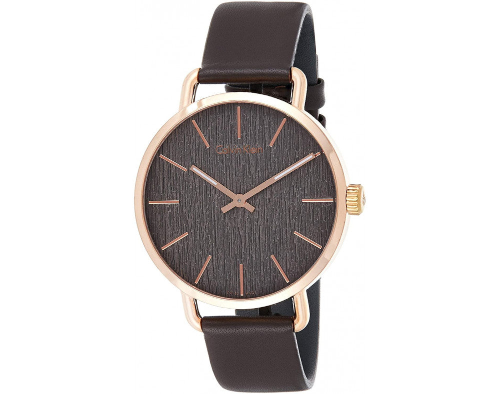 Calvin Klein Even Grey Dial Brown Leather Strap Watch for Women - K7B236G3 Buy Now By Calvin Klein