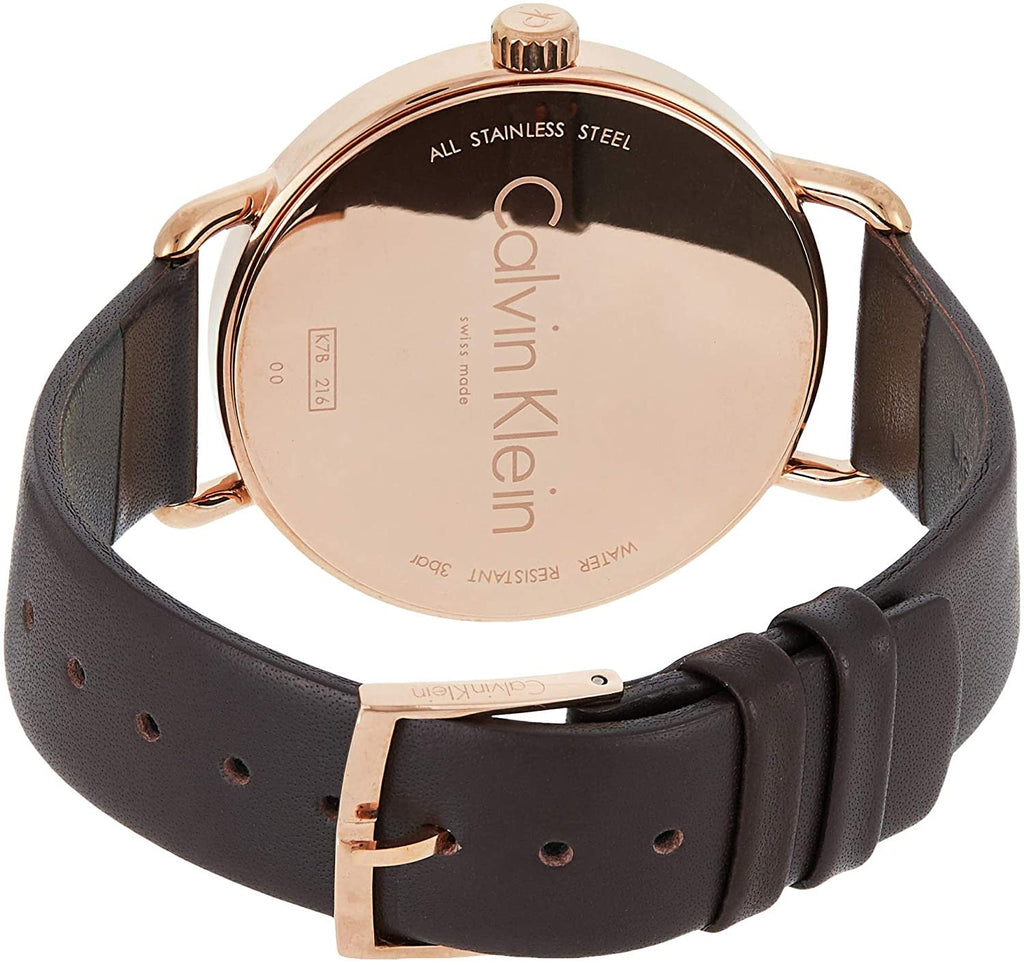 Calvin Klein Even Grey Dial Brown Leather Strap Watch for Women - K7B216G3 Buy Now By Calvin Klein